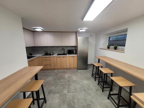 Kuchyň nebo kuchyňský kout v ubytování Central Hostel