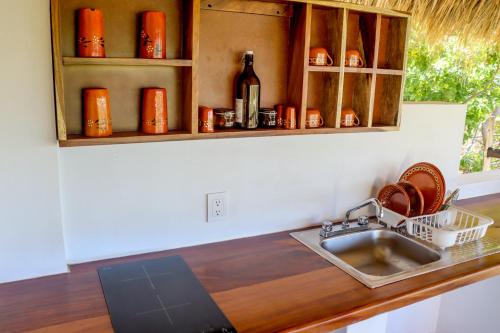 Kuchyň nebo kuchyňský kout v ubytování La Aldea Zipolite