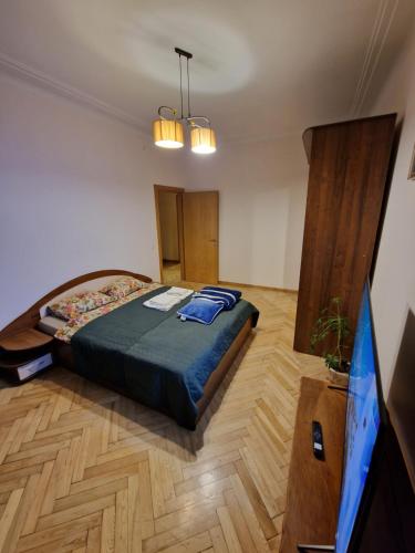 Kaunas Center Apartmentにあるベッド