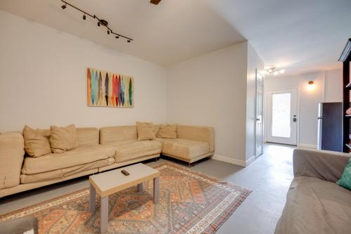 a living room with a couch and a table at San Marcos Apartment on 10 Acres about 6 Mi to TSU! in San Marcos