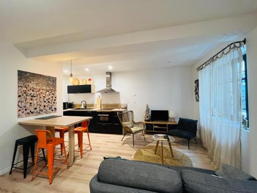 Χώρος καθιστικού στο Maison petite côte