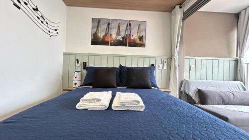 Katil atau katil-katil dalam bilik di Apartamento próximo do Alianz Parque