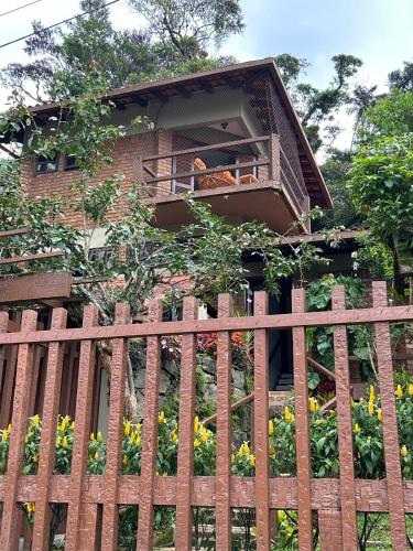 Balkón nebo terasa v ubytování Para curtir com amigos e familiares na serra fluminense
