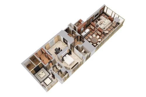 a rendering of a floor plan at The Ritz-Carlton, Nanjing in Nanjing
