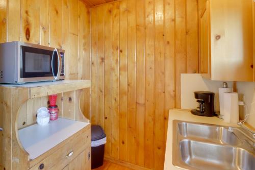 Η κουζίνα ή μικρή κουζίνα στο Lakeside Cabin with Beach about 14 Mi to Ski Area!