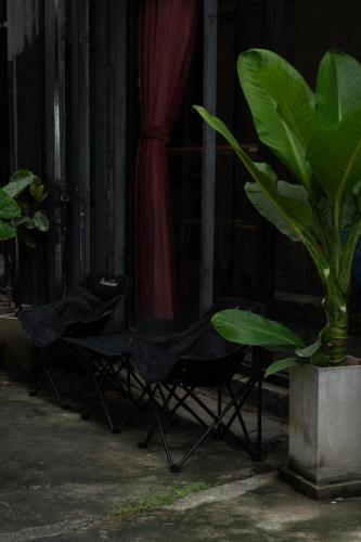 Κήπος έξω από το 2street Hostel