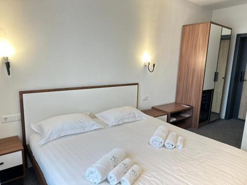 Кровать или кровати в номере Hotel 78 Cafe