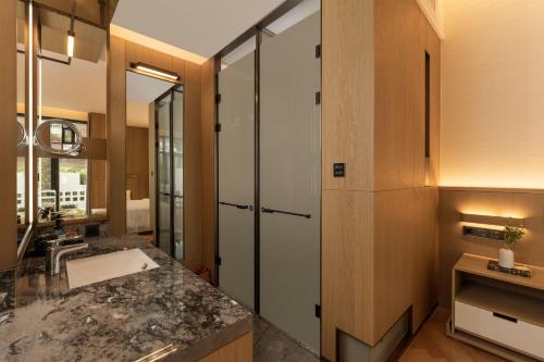 Kuchyň nebo kuchyňský kout v ubytování Papuman hotel