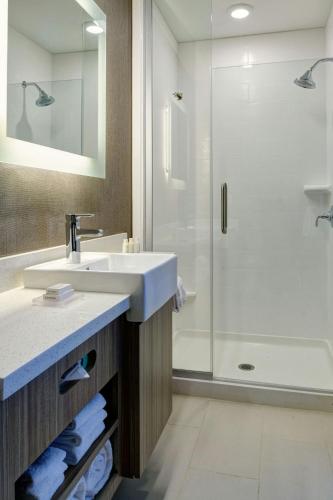 Ένα μπάνιο στο SpringHill Suites by Marriott Grand Rapids West