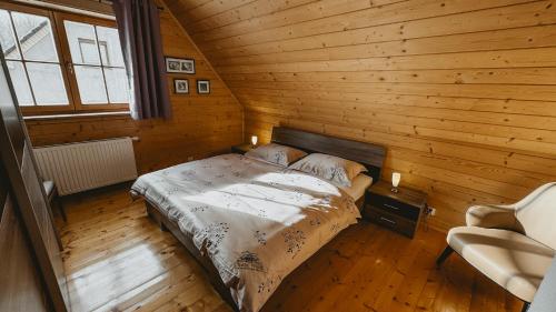 Postel nebo postele na pokoji v ubytování Chata Wald