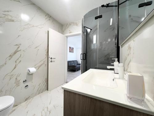 Koupelna v ubytování Apartments Tereza