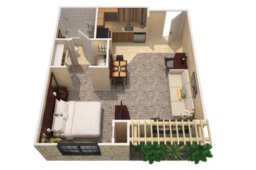 a rendering of a floor plan of a house at Residence Inn by Marriott Camarillo in Camarillo