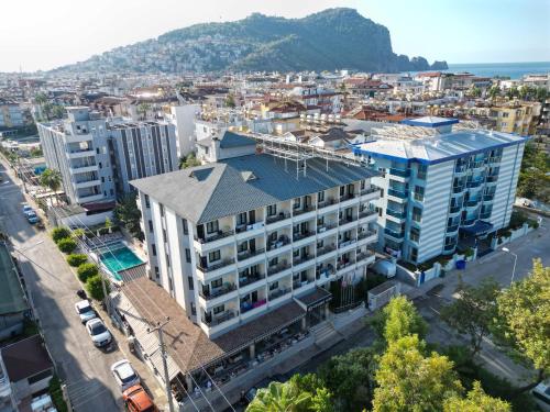 an overhead view of a building in a city at Kandelor Hotel in Alanya