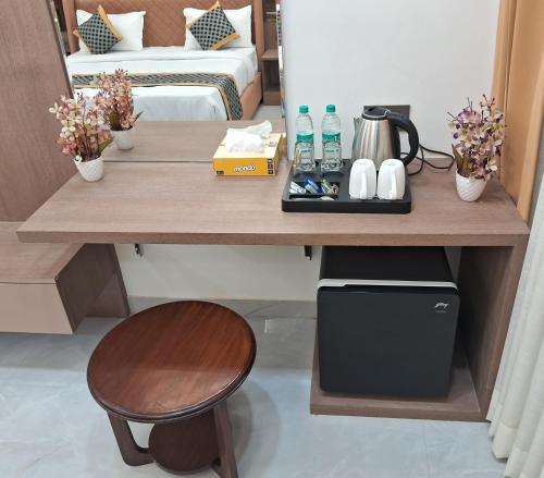 Kuchyň nebo kuchyňský kout v ubytování Kaspar Suites