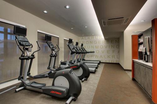 a gym with treadmills and elliptical machines at Residence Inn by Marriott Philadelphia Valley Forge/Collegeville in Collegeville