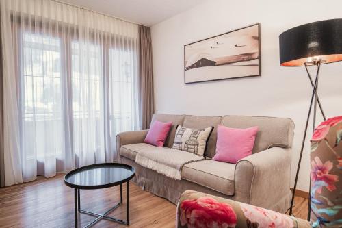 Posezení v ubytování Das Landhaus Apartments Prägant