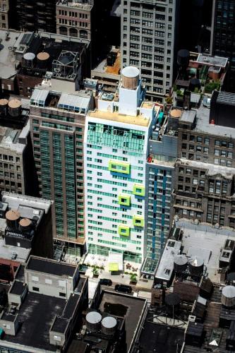 an overhead view of a city with tall buildings at SpringHill Suites by Marriott New York Midtown Manhattan/Fifth Avenue in New York