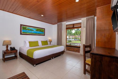 Hotel Campestre La Potraにあるベッド