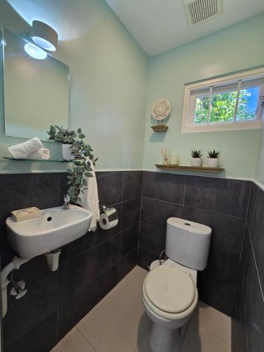 a bathroom with a toilet and a sink at Bubali Residence in Palm-Eagle Beach