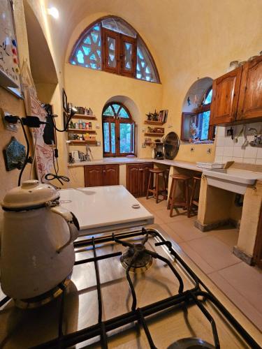 Η κουζίνα ή μικρή κουζίνα στο Beit Ain al Haya