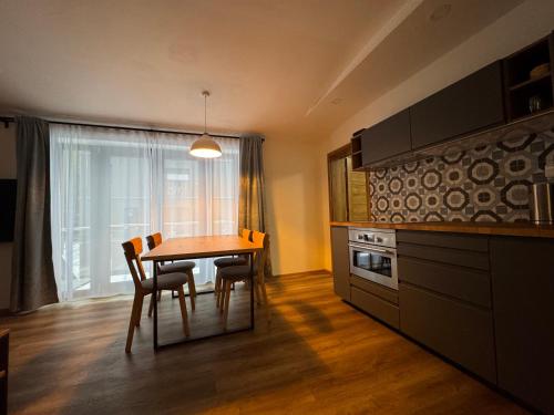 Kuchyň nebo kuchyňský kout v ubytování Apartman 7 Plesivec