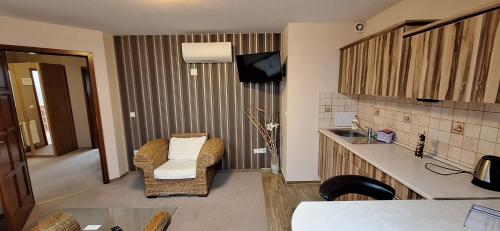 Kuchyň nebo kuchyňský kout v ubytování Atryum Hotel
