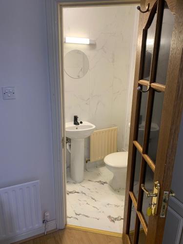 a bathroom with a sink and a toilet at 4 Bed Room Sharing House in Phibblestown