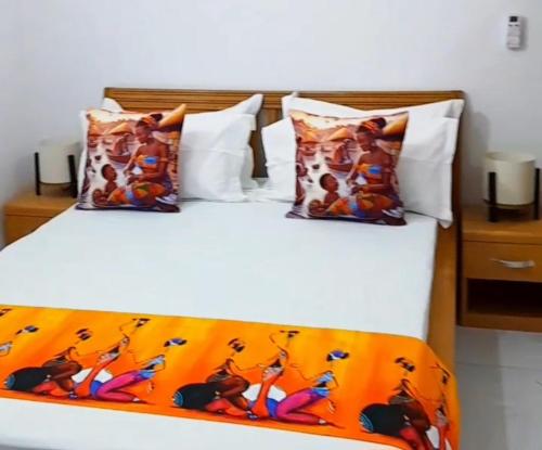 Llit o llits en una habitació de Résidence HMF