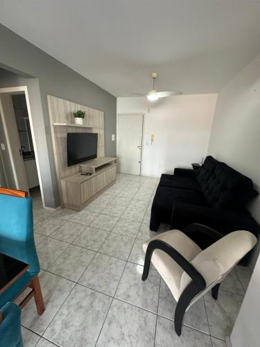Dapur atau dapur kecil di Apartamento 1 dorm com garagem