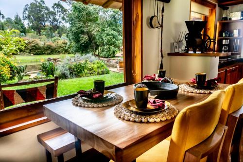 Zahrada ubytování Hermosa cabaña campestre con piscina y lago