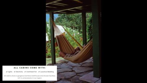 an image of a hammock on a patio at QASA Hotel and Retreat Center in San Luis