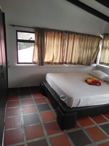 Una cama o camas en una habitación de Finca la Irlanda