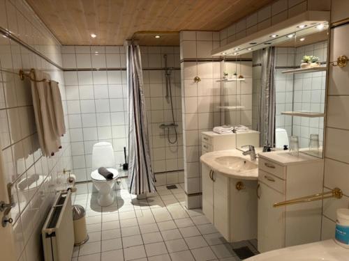 Koupelna v ubytování Klithjem Badehotel