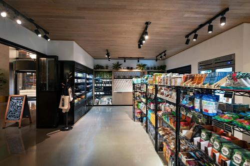 a grocery store aisle with a lot of products at Austin Marriott Downtown in Austin