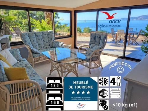 Les Terrasses du Pano - 95 m2 au calme - Jardin - Barbecue - Transats - Pleine vue mer - Wifi Fibre