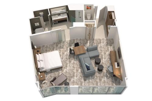 a rendering of a floor plan at The Westin Irving Convention Center at Las Colinas in Irving