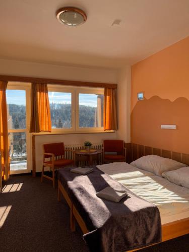 Postel nebo postele na pokoji v ubytování Hotel Albert - RETRO