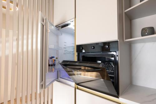 Kuchyň nebo kuchyňský kout v ubytování Apartman Platinum