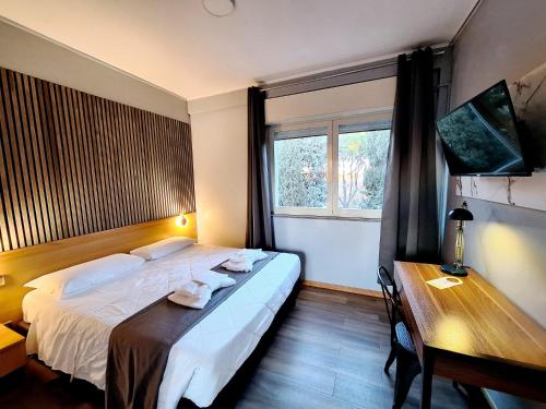 Postel nebo postele na pokoji v ubytování Scheppers Hotel