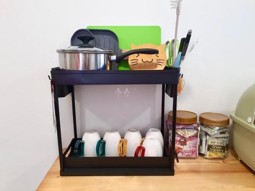 Η κουζίνα ή μικρή κουζίνα στο Stay Meow Meow Mount Erskine Near Gurney Plaza, Adventist