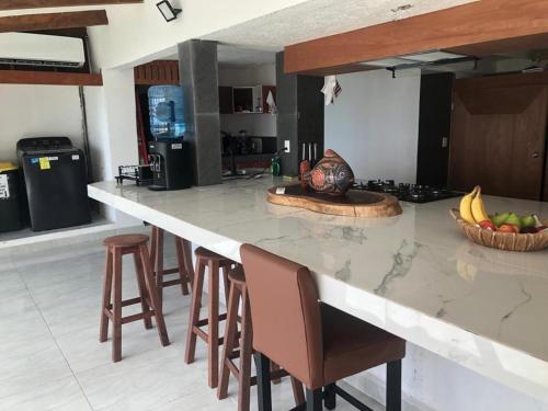 Kuchyň nebo kuchyňský kout v ubytování Casa Picón Cancún