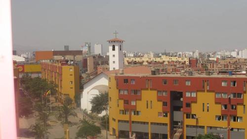 Udsigt til Lima eller udsigt til byen taget fra den private indkvartering