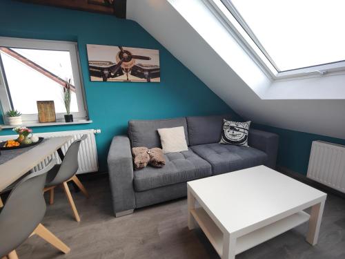 Χώρος καθιστικού στο Monteurwohnung Pilot Lounge