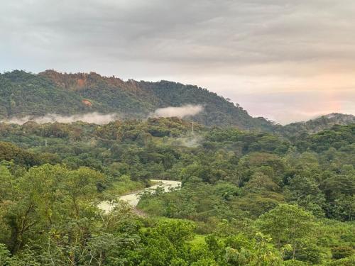 Landskap semula jadi dekat dengan rumah percutian
