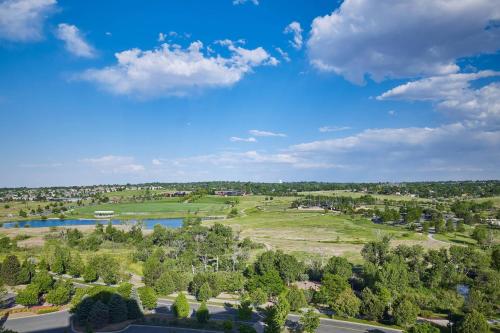 an overhead view of a park with a river and trees at The Westin Westminster in Westminster