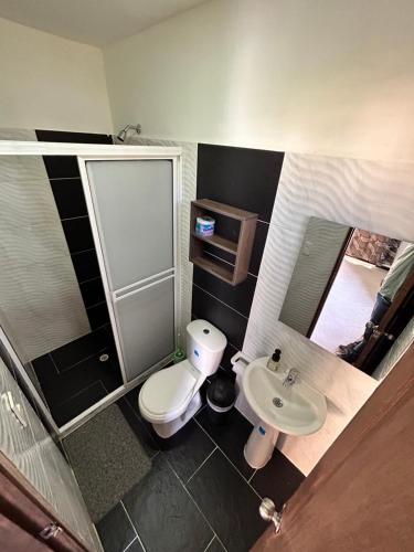 Koupelna v ubytování Hotel SG
