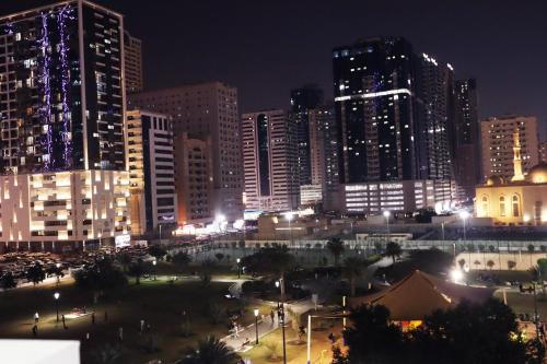 Nespecifikovaný výhled na destinaci Dubaj nebo výhled na město při pohledu z bed and breakfast