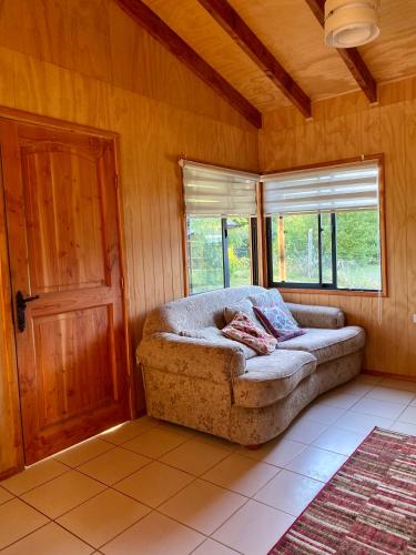 Postel nebo postele na pokoji v ubytování Cabañas Mili