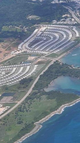 an aerial view of a large marina at Seashell Villas in Lucea