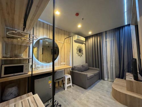 Posezení v ubytování The Grand Jomtien Condo